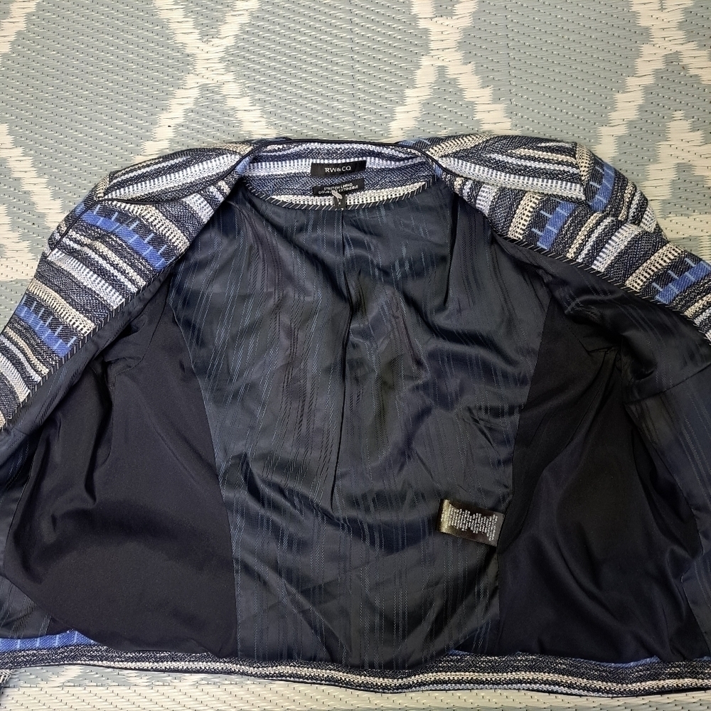 Rw&co Tweed Striped Cropped Blazer - Picture 8 of 12
